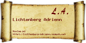 Lichtenberg Adrienn névjegykártya